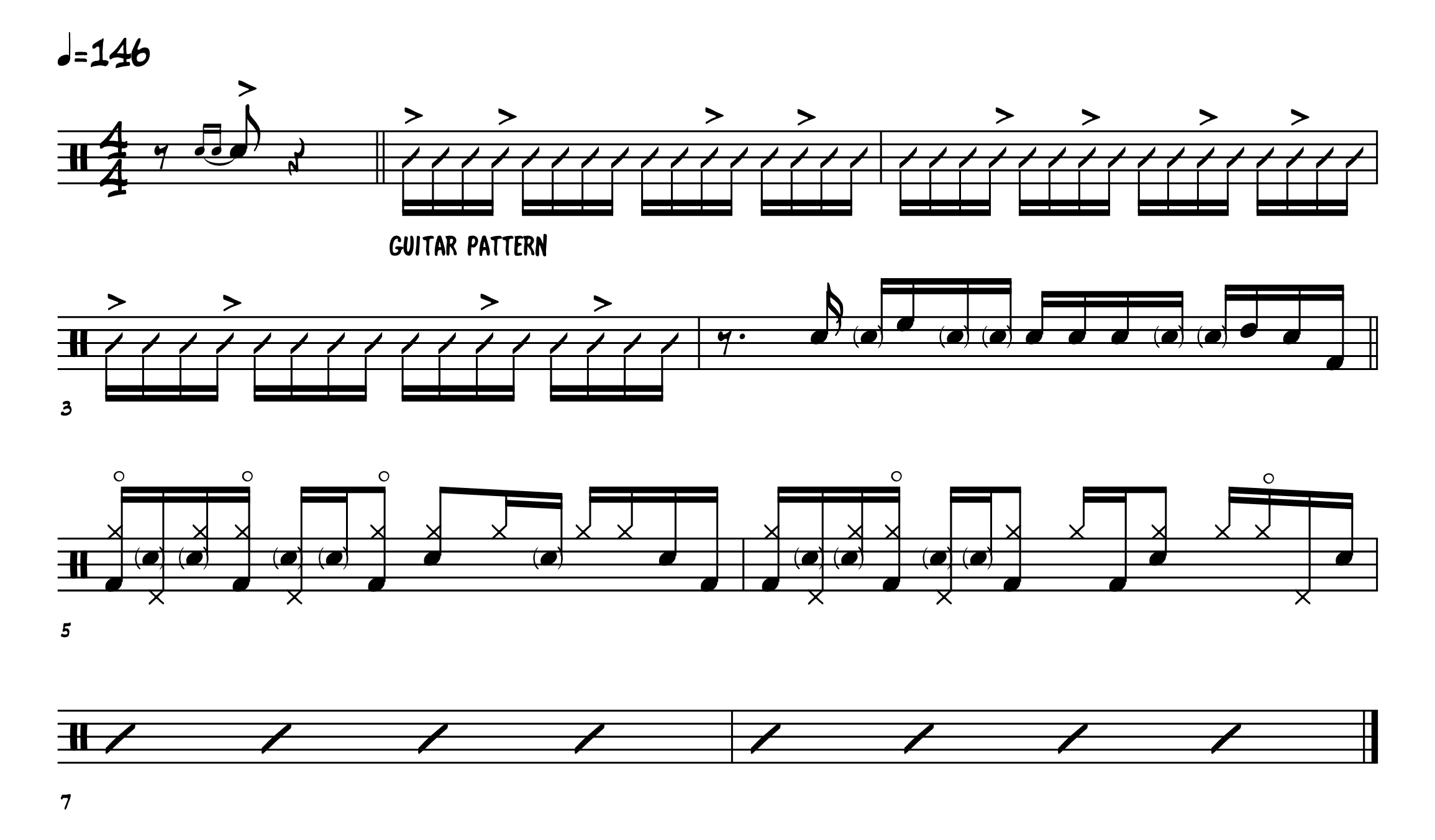 matt garstka inner assassins intro drum fill and groove transcription