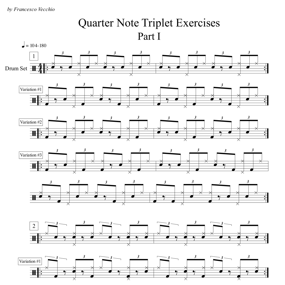 Quarter Note Triplet Exercises Part&nbsp;1