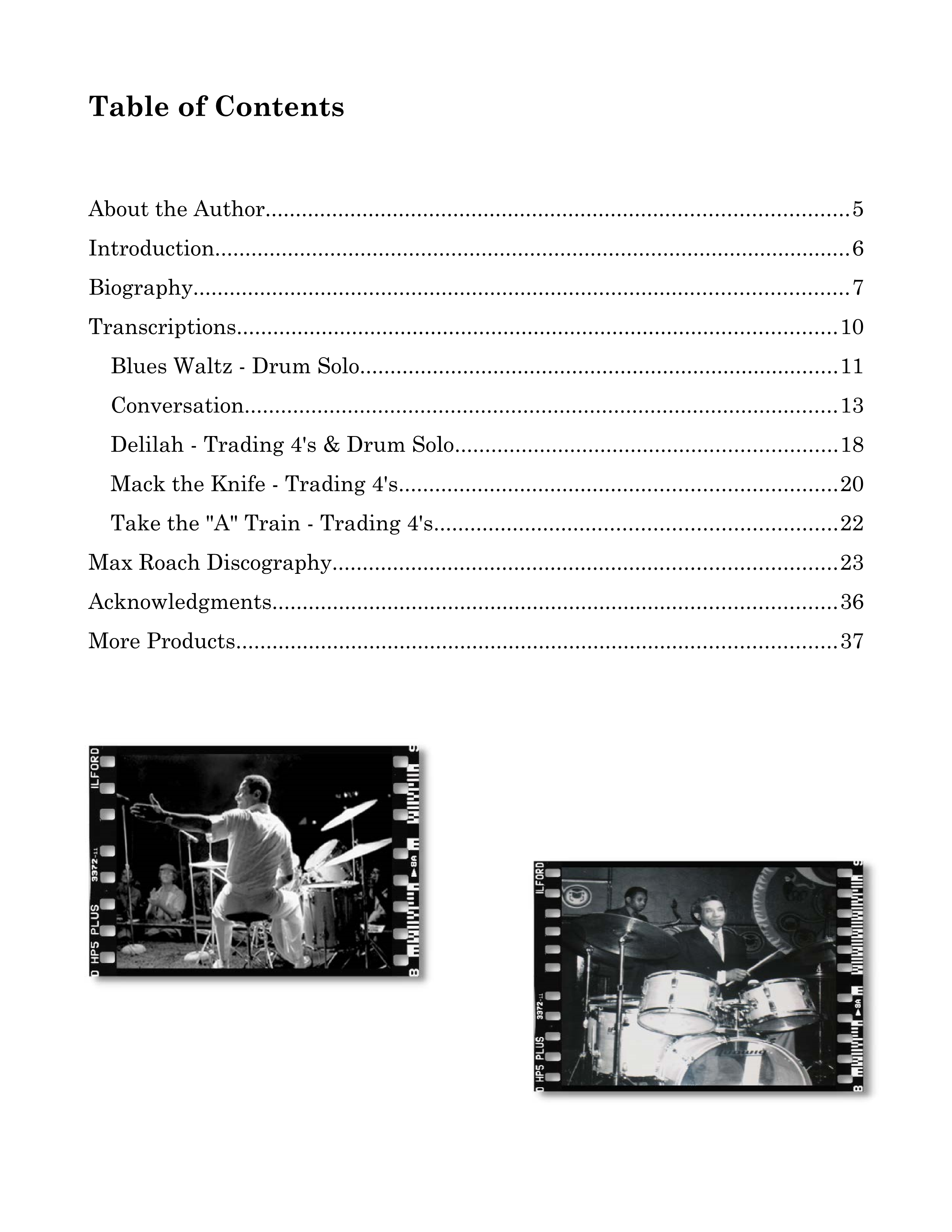 max roach 5 drum transcriptions preview