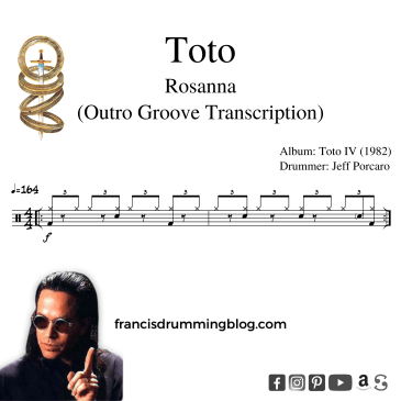 toto rosanna outro drum transcription