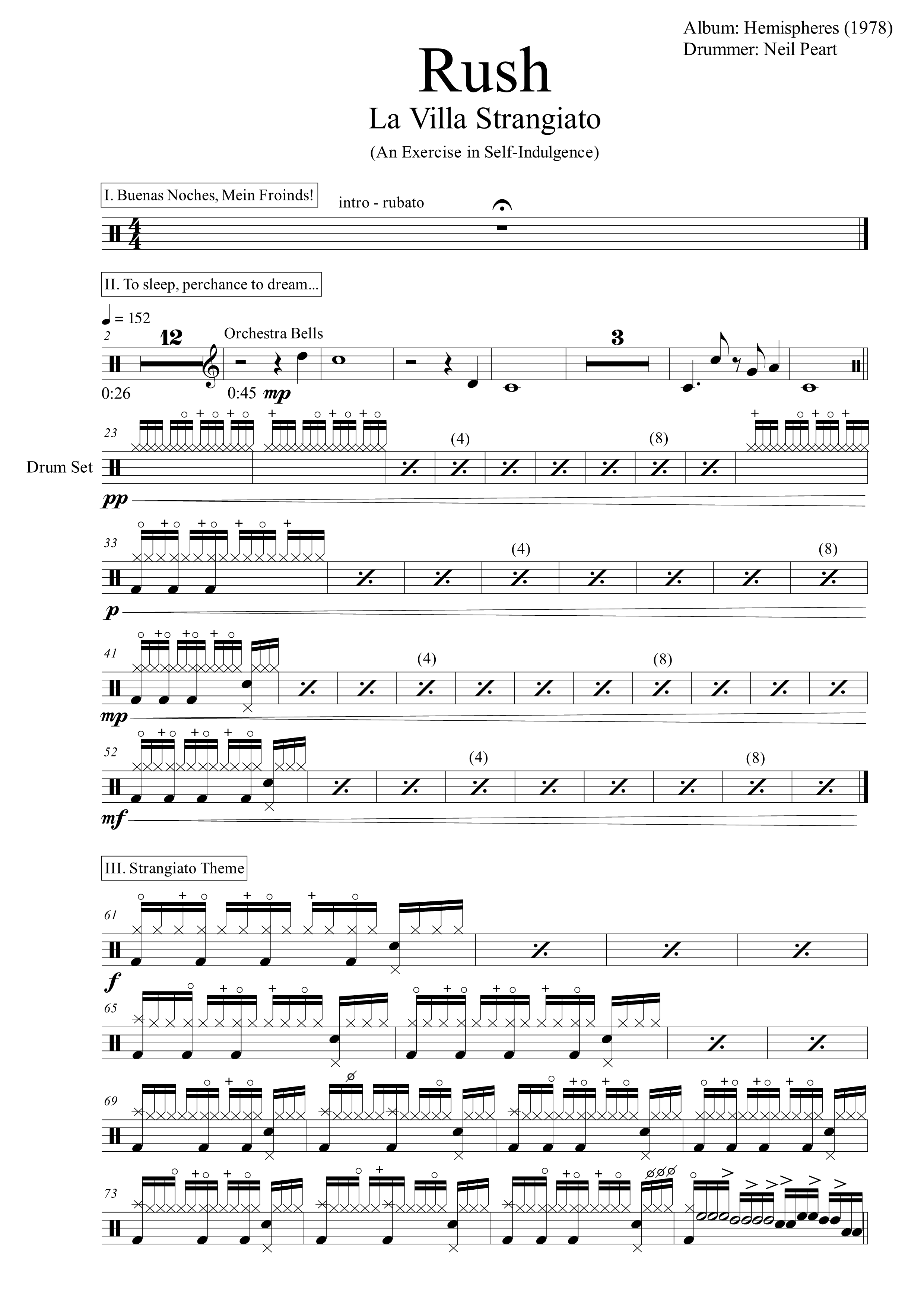 rush la villa strangiato drum transcription