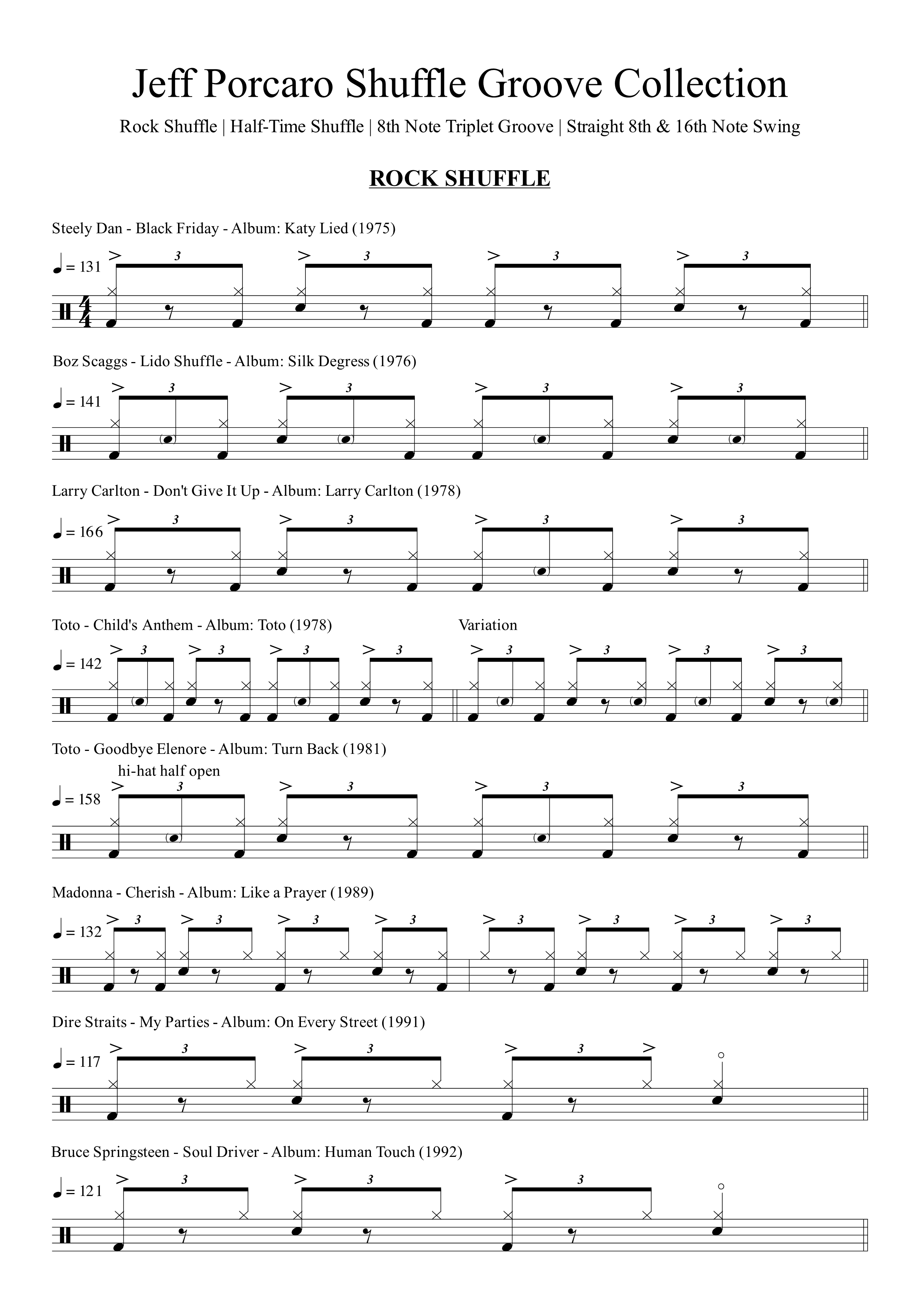 jeff porcaro shuffle groove collection