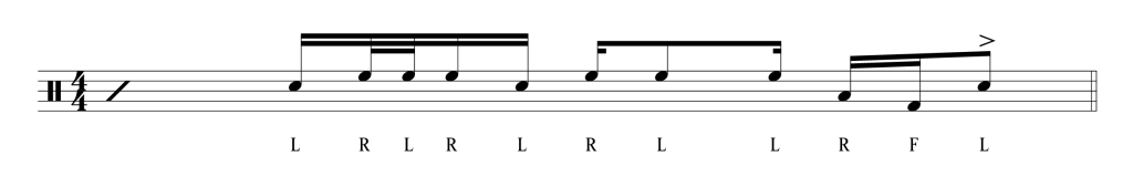 rock drum fill transcription