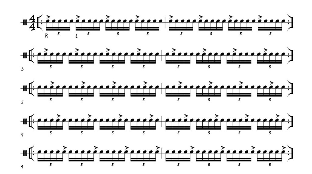 quintuplets accent exercise