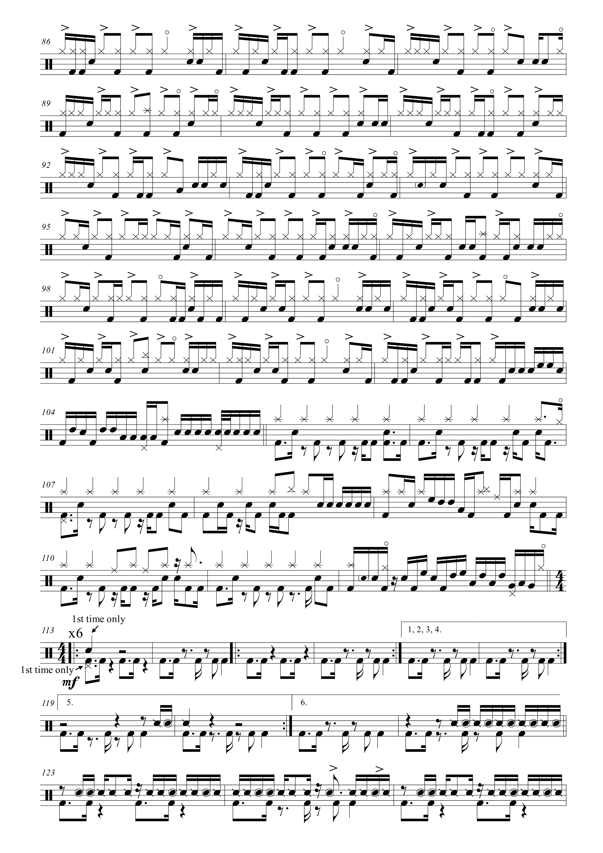 larnell lewis lingus drum transcription