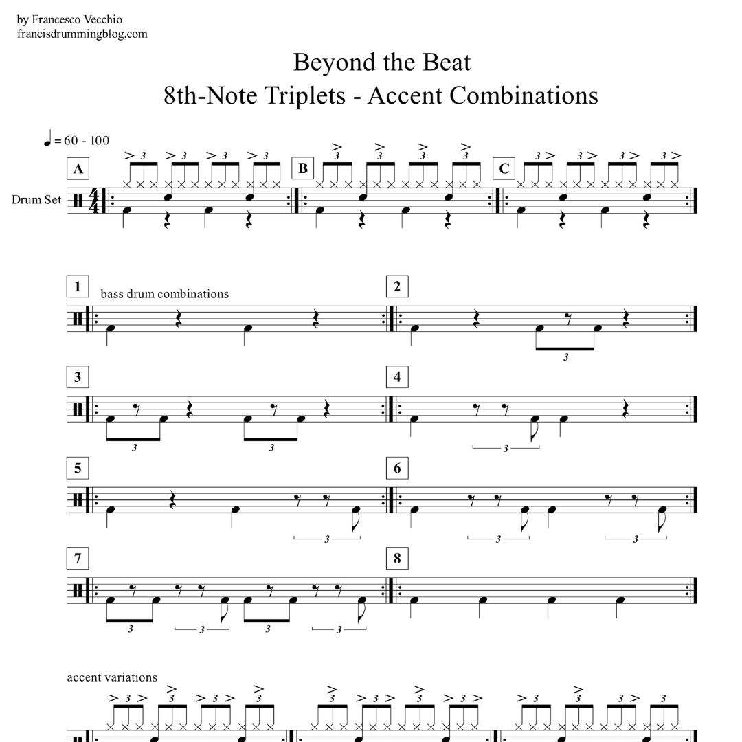Beyond the Beat: 8th-Note Triplets – Accent&nbsp;Combinations