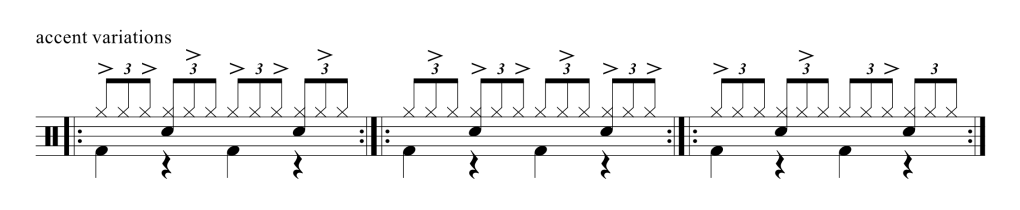 8th-note triplets accent variations