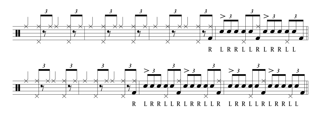8th note triplet drum fill jazz application