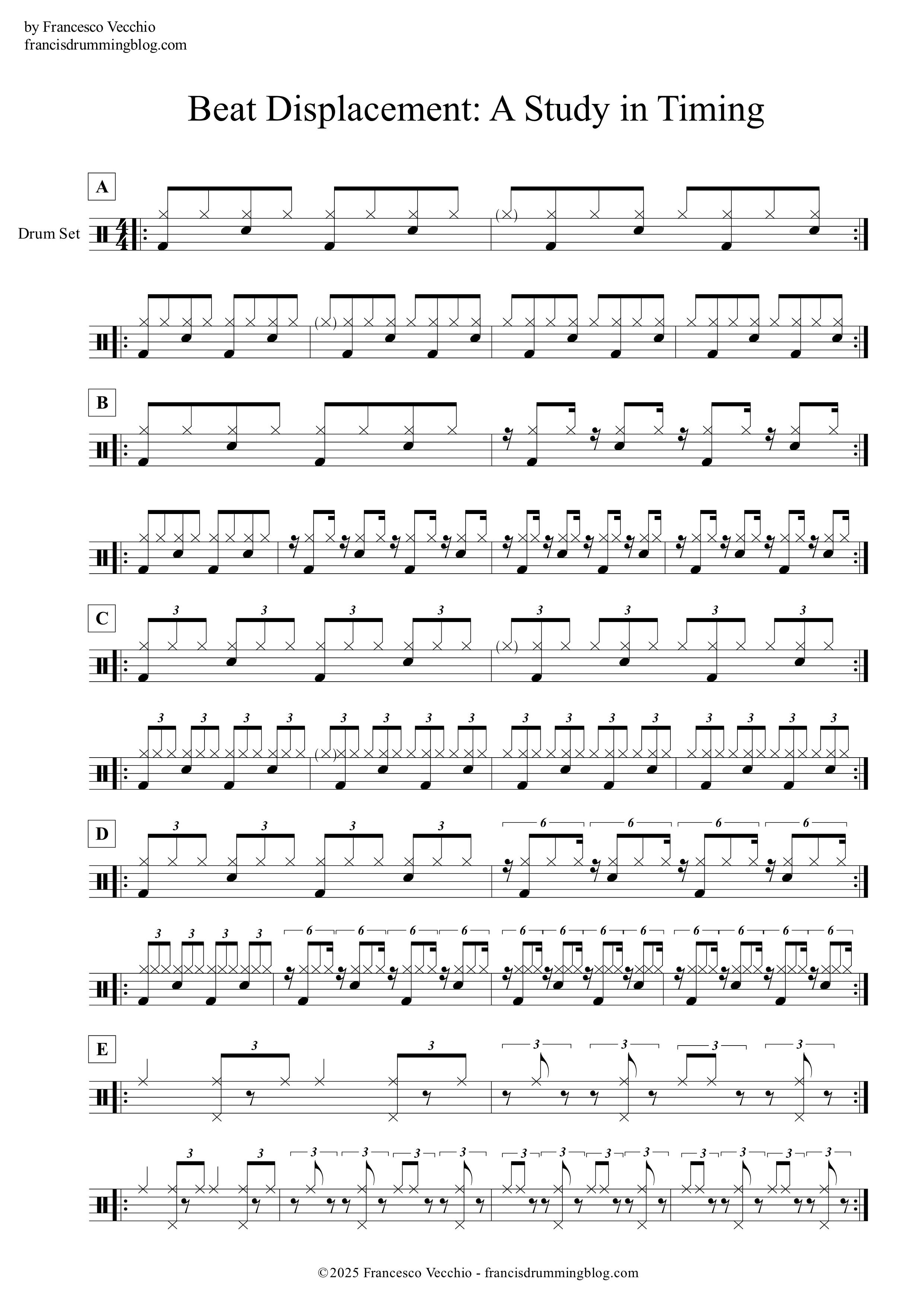 beat displacement a study in timing drum exercises