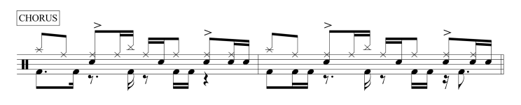 smashing pumpkins jimmy chamberlin jellybelly chorus drum beat transcription
