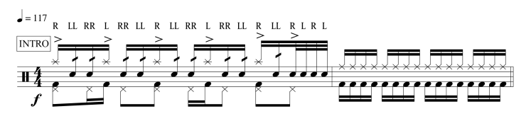 smashing pumpkins jimmy chamberlin jellybelly intro drum transcription