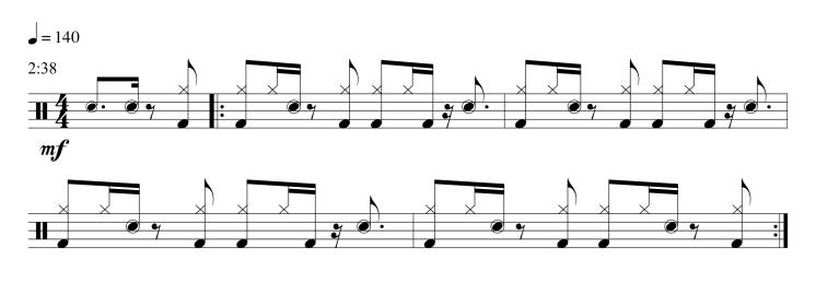 burial four tet wolf cub drum groove transcription