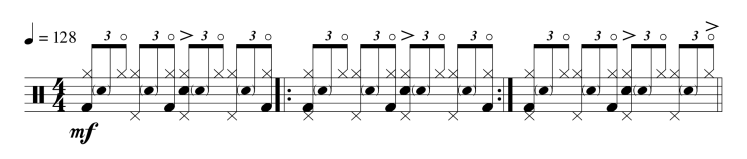 jeff porcaro toto these chains drum groove transcription