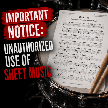 important notice: unauthorized use of sheet music
