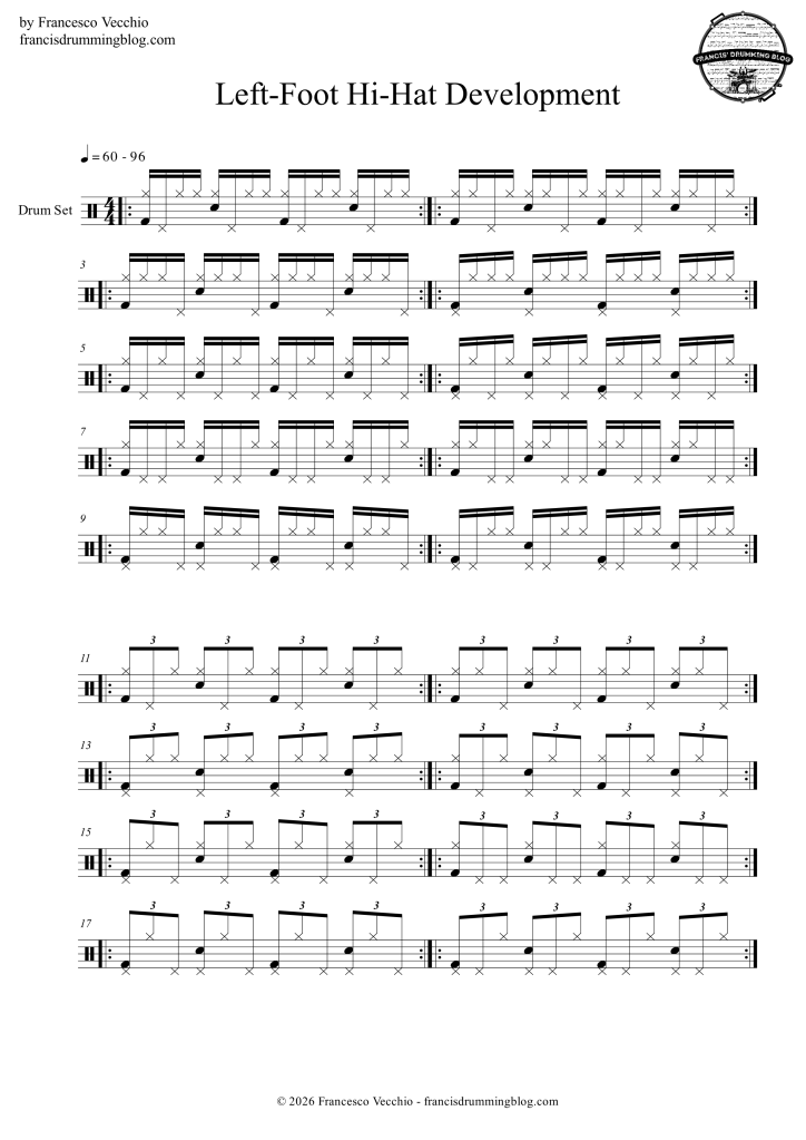 left-foot hi-hat development drum exercise